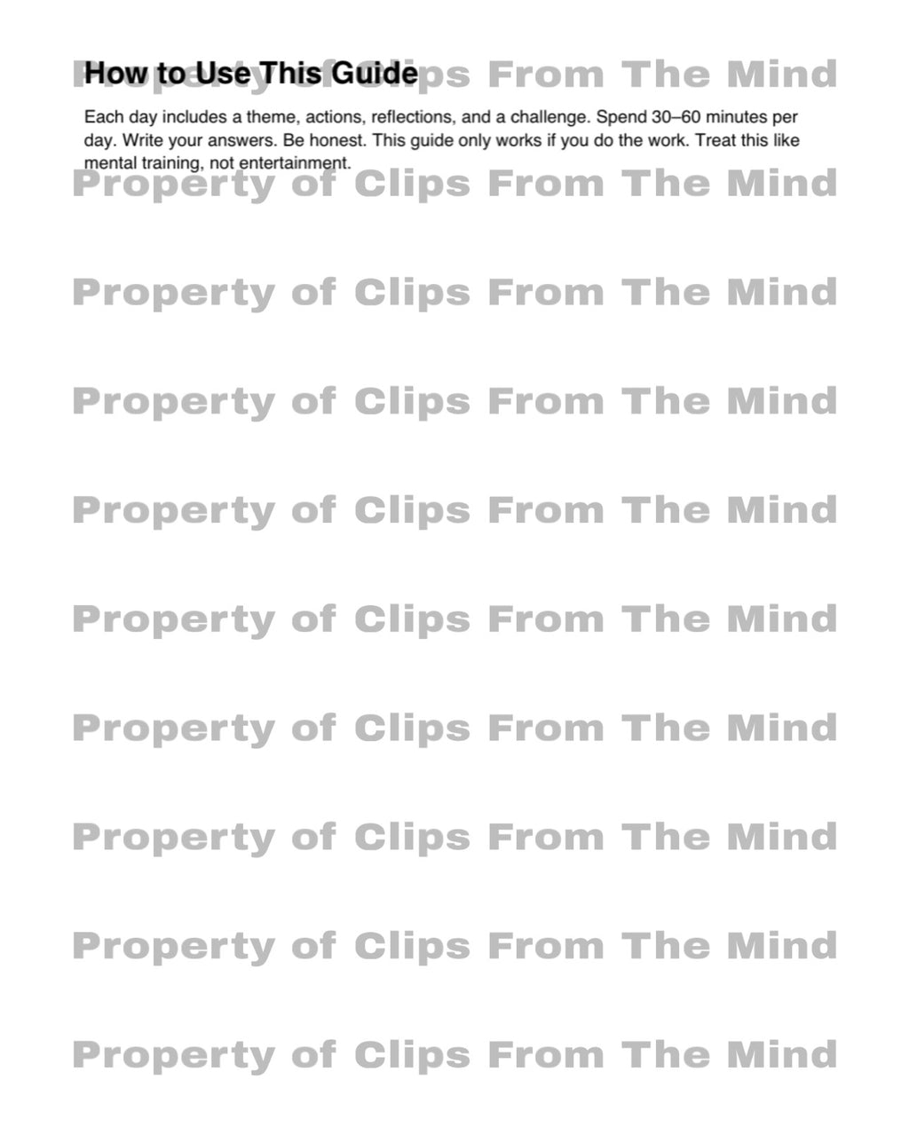 7-Day Mental Reset Guide